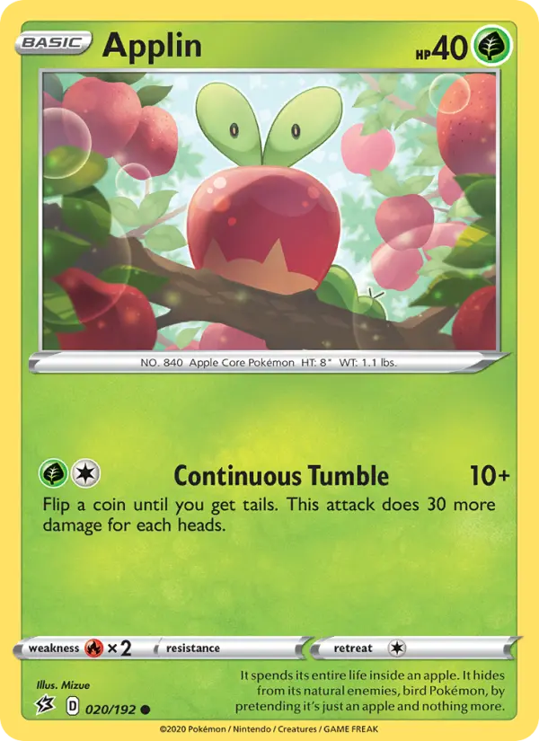 Applin 20 Rebel Clash Pokesingles