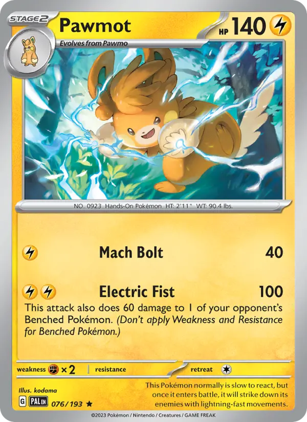 Pawmot 76 Paldea Evolved Pokesingles