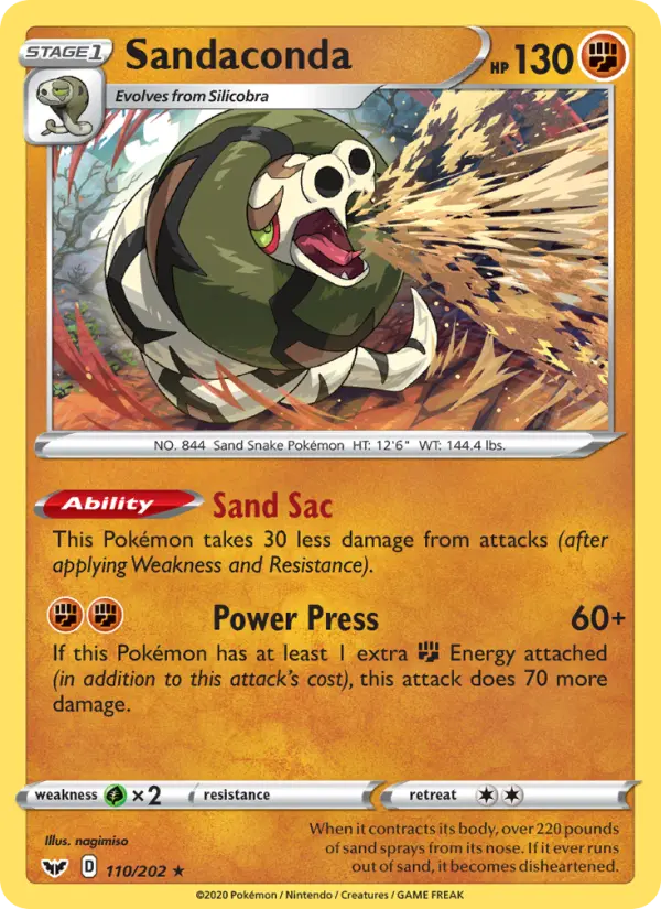 Sandaconda 110 Sword & Shield Pokesingles