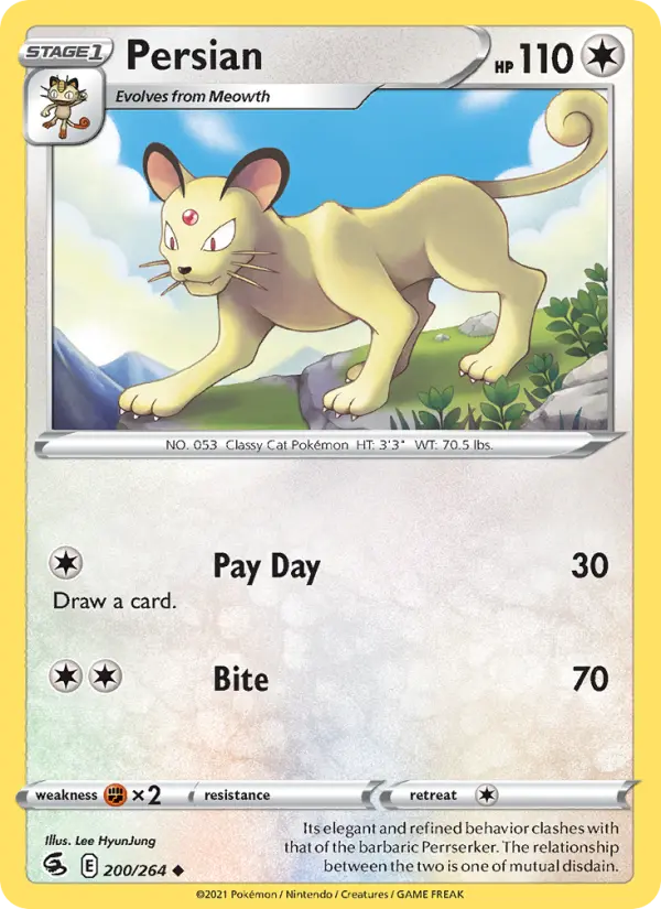 Persian 200 Fusion Strike Pokesingles