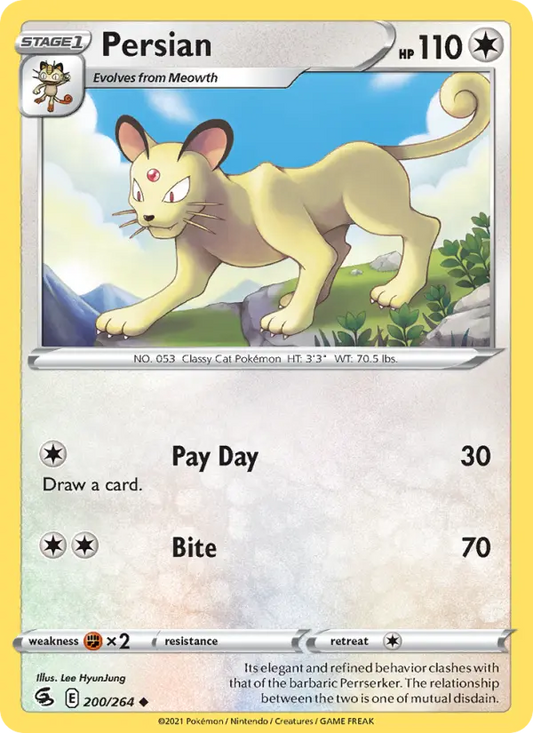 Persian 200 Fusion Strike Pokesingles