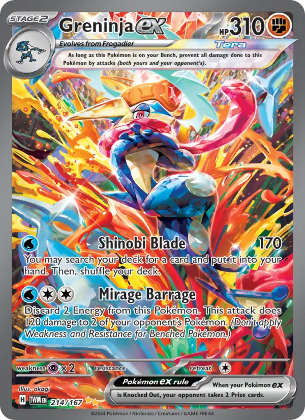 Greninja ex 214 Twilight Masquerade Pokesingles