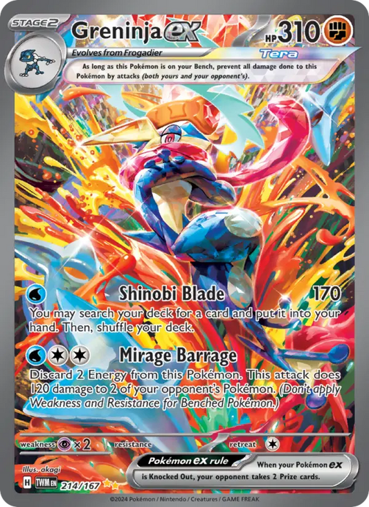 Greninja ex 214 Twilight Masquerade Pokesingles