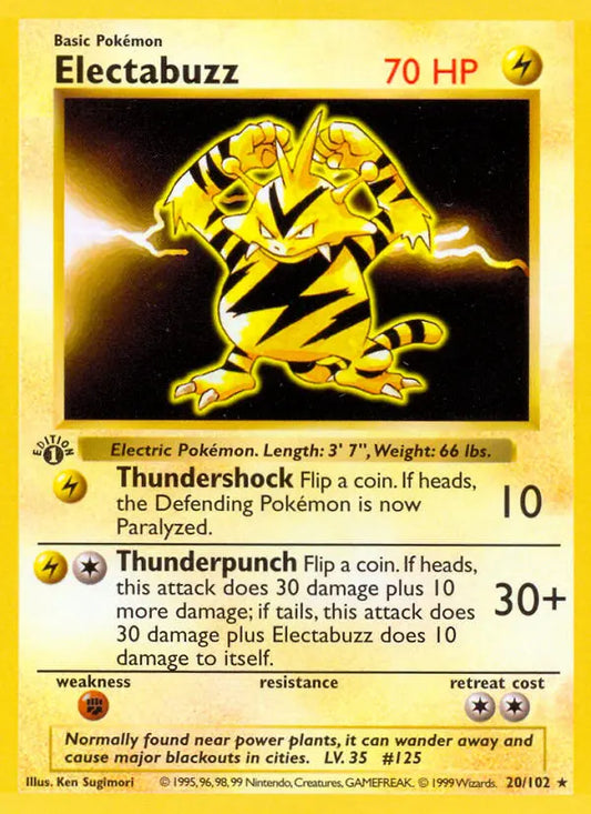 Electabuzz 20 Base Set Pokesingles