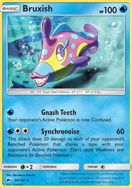 Bruxish 38 Burning Shadows Pokesingles