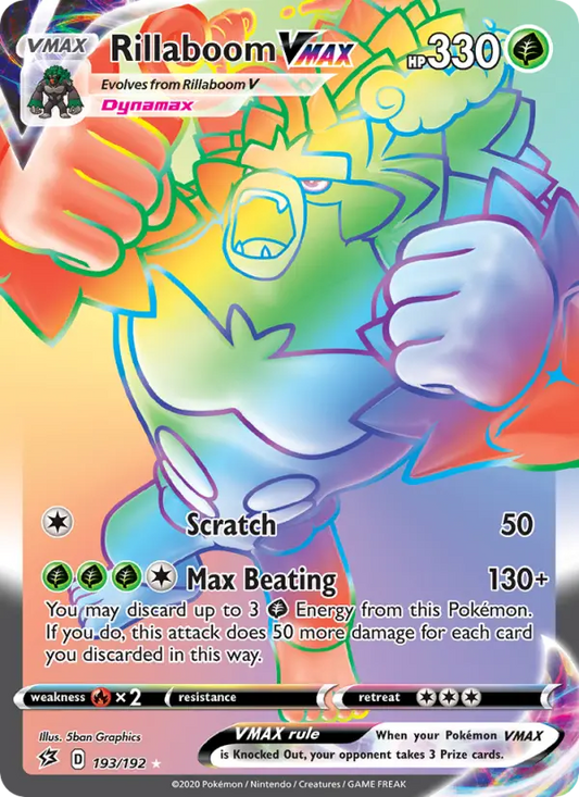 Rillaboom VMAX 193 Rebel Clash Pokesingles
