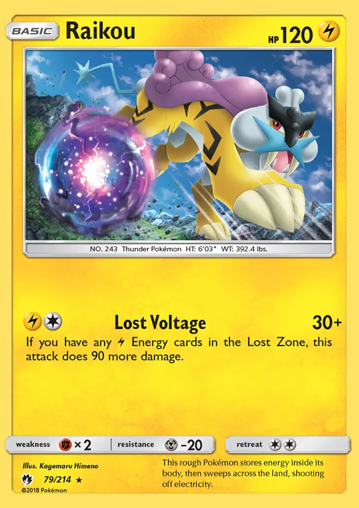 Raikou 79 Lost Thunder Pokesingles