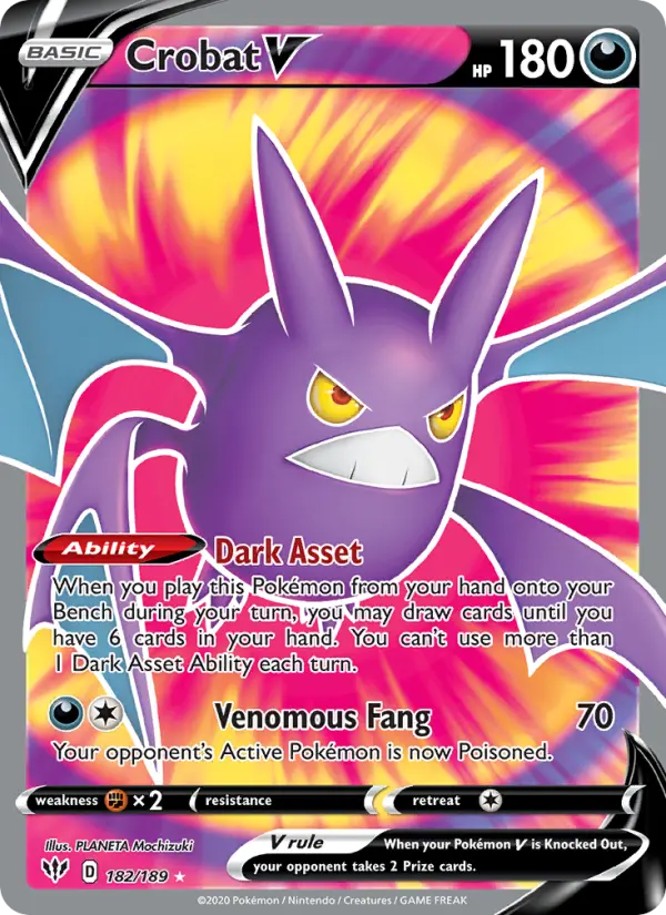 Crobat V 182 Darkness Ablaze Pokesingles