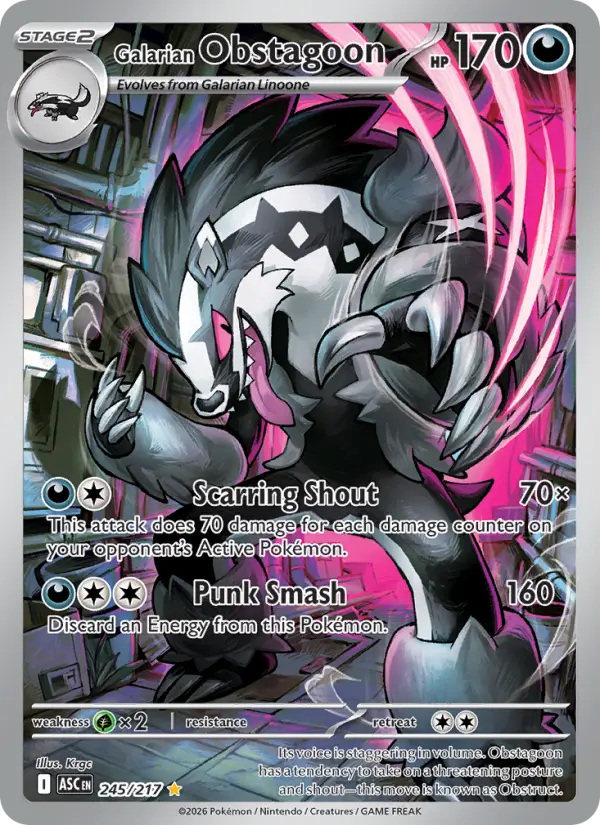 Galarian Obstagoon 245 Ascended Heroes Pokesingles