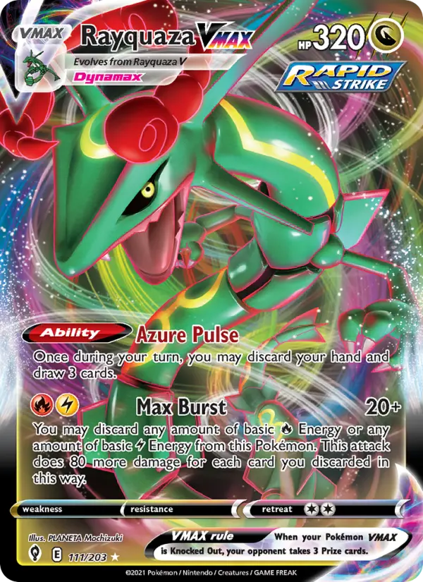 Rayquaza VMAX 111 Evolving Skies Pokesingles