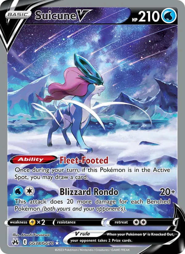 Suicune V GG38 Crown Zenith Pokesingles