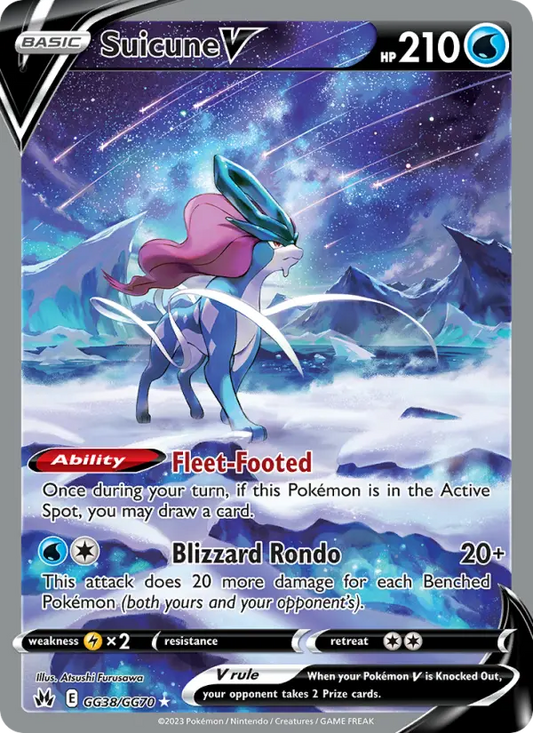 Suicune V GG38 Crown Zenith Pokesingles