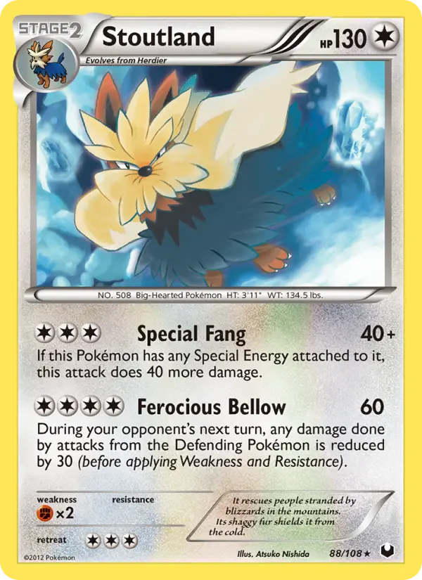 Stoutland 88 Dark Explorers Pokesingles