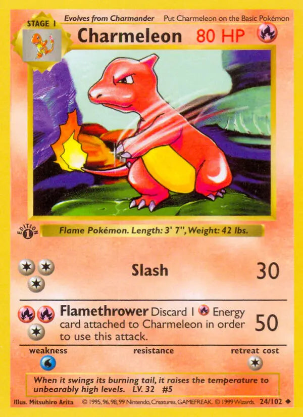 Charmeleon 24 Base Set Pokesingles