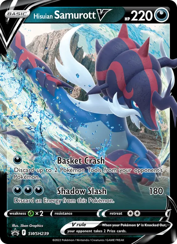 Hisuian Samurott V SWSH239 SWSH Black Star Promos Pokesingles
