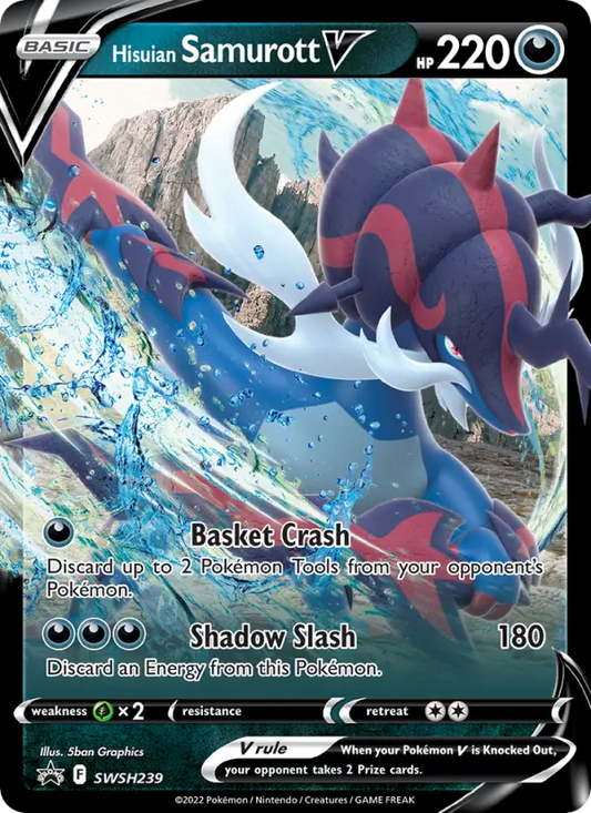 Hisuian Samurott V SWSH239 SWSH Black Star Promos Pokesingles