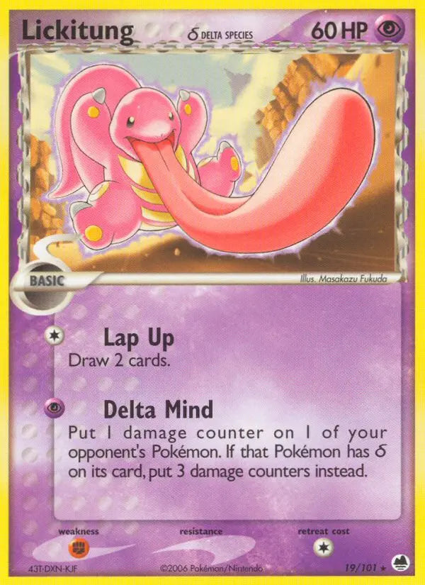 Lickitung δ 19 Dragon Frontiers Pokesingles
