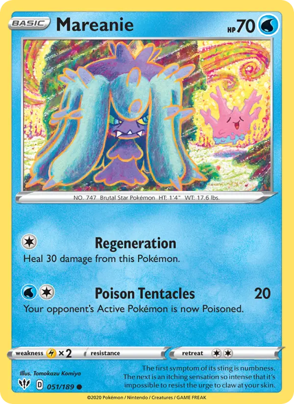 Mareanie 51 Darkness Ablaze Pokesingles