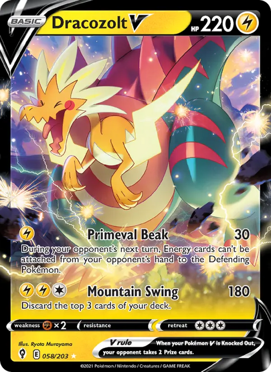 Dracozolt V 58 Evolving Skies Pokesingles