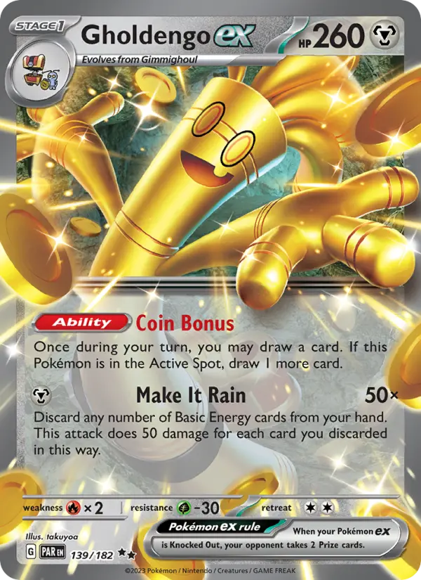 Gholdengo ex 139 Paradox Rift Pokesingles