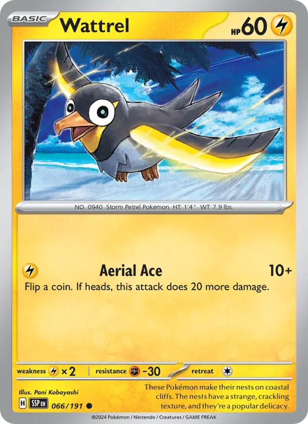 Wattrel 66 Surging Sparks Pokesingles