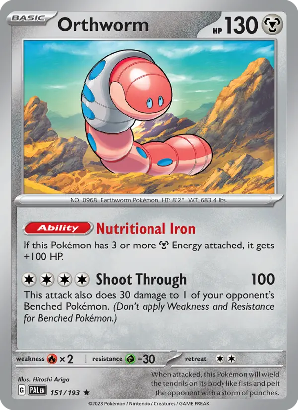 Orthworm 151 Paldea Evolved Pokesingles