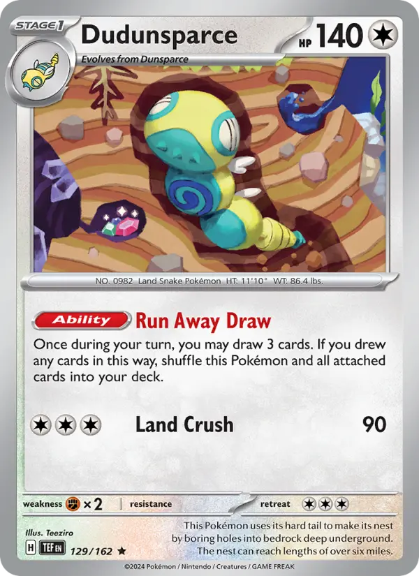 Dudunsparce 129 Temporal Forces Pokesingles