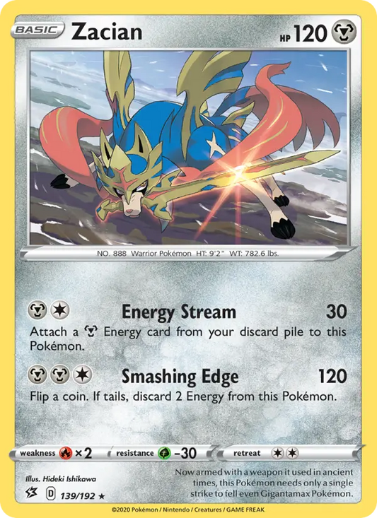 Zacian 139 Rebel Clash Pokesingles
