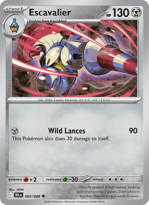Escavalier 60 Black Bolt Pokesingles
