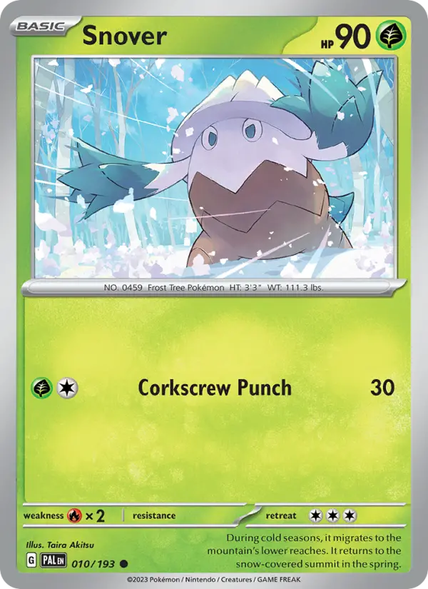 Snover 10 Paldea Evolved Pokesingles