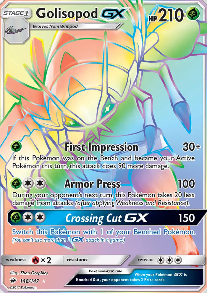 Golisopod GX 148 Burning Shadows Pokesingles