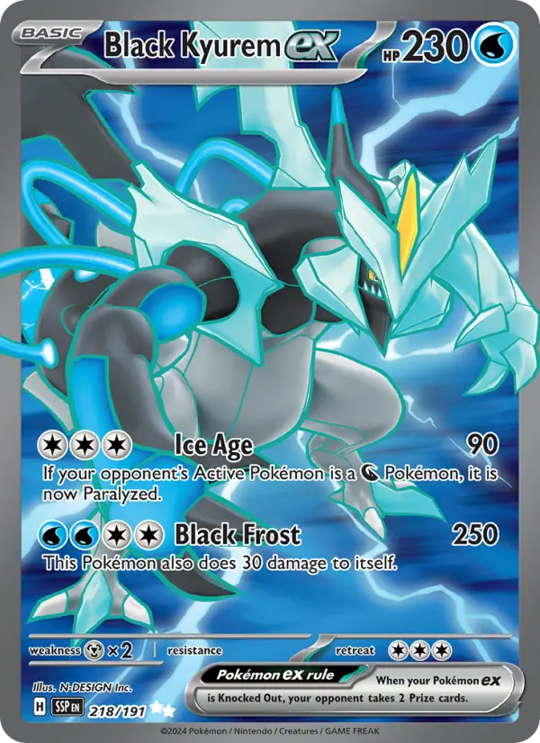 Black Kyurem ex 218 Surging Sparks Pokesingles