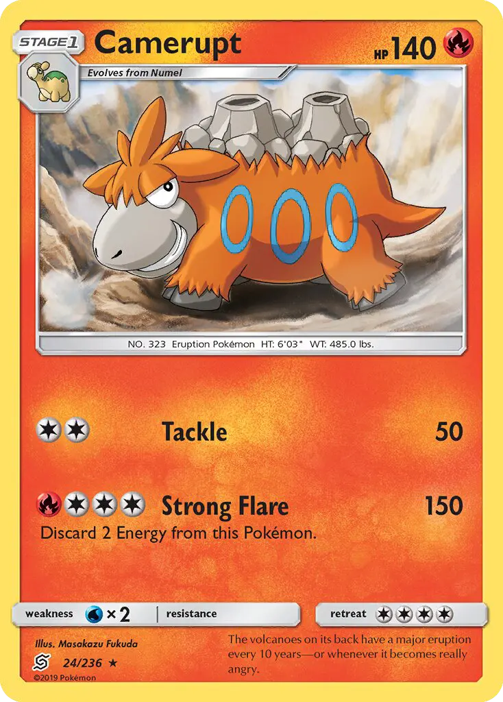 Camerupt 24 Unified Minds Pokesingles