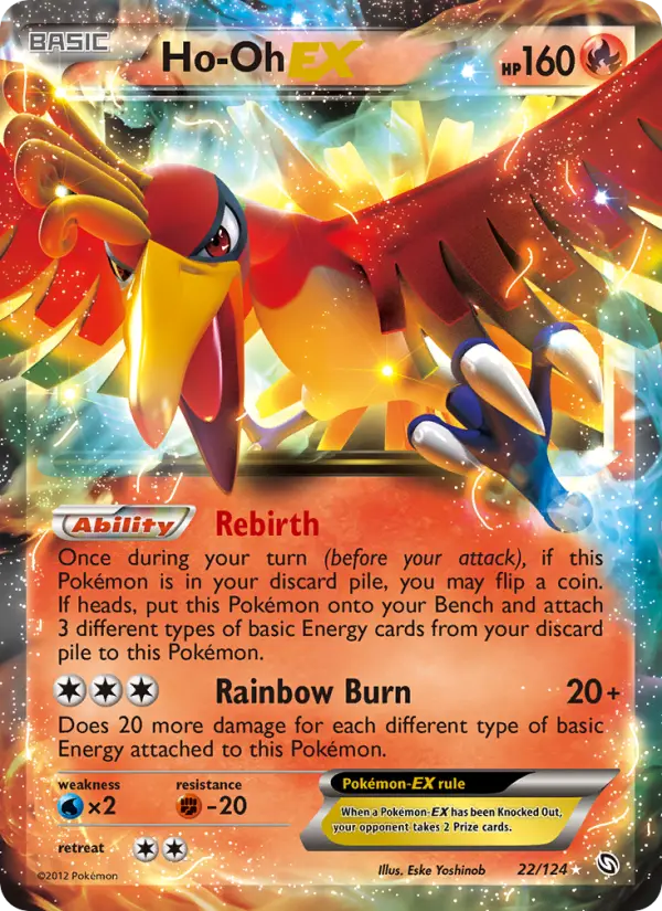 Ho-Oh-EX 22 Dragons Exalted Pokesingles