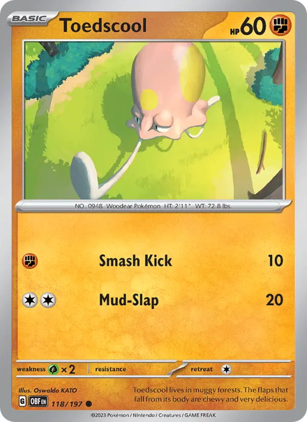 Toedscool 118 Obsidian Flames Pokesingles