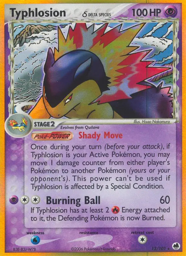 Typhlosion δ 12 Dragon Frontiers Pokesingles