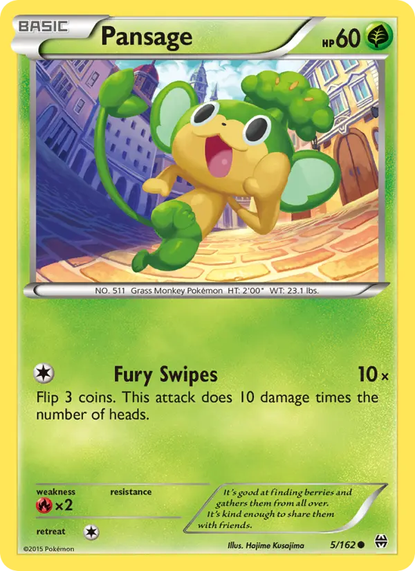 Pansage 5 BREAKthrough Pokesingles