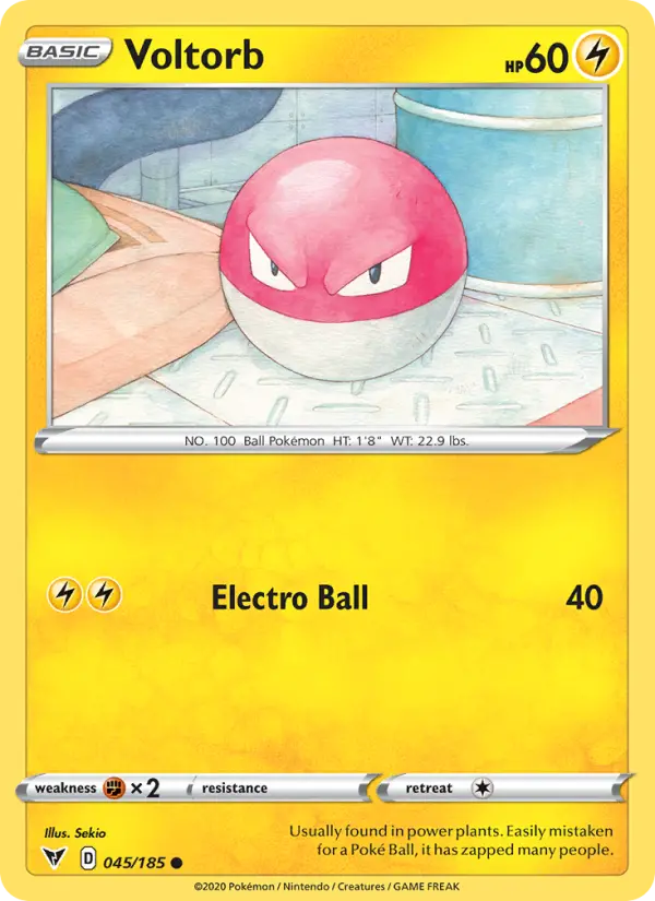 Voltorb 45 Vivid Voltage Pokesingles