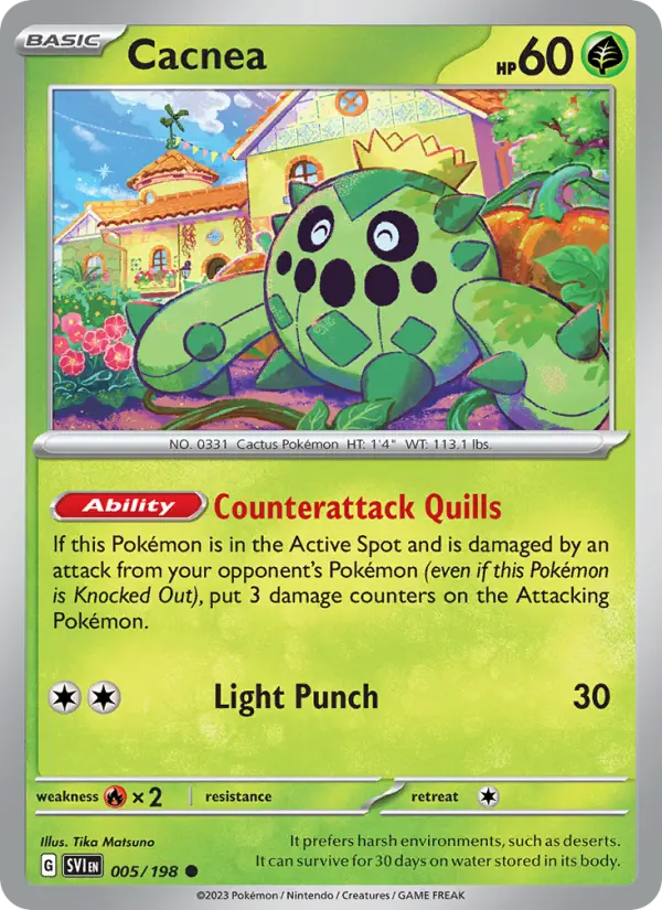 Cacnea 5 Scarlet & Violet Pokesingles