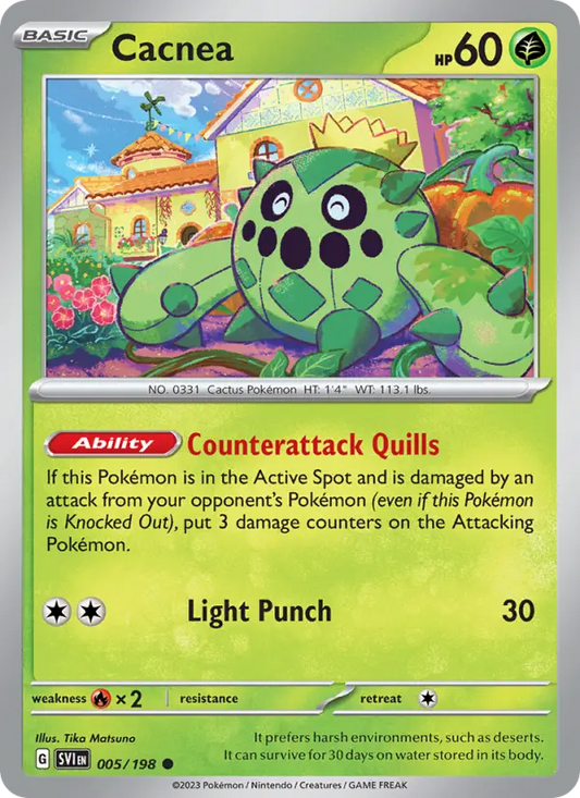 Cacnea 5 Scarlet & Violet Pokesingles