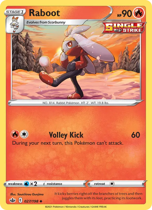 Raboot 27 Chilling Reign Pokesingles