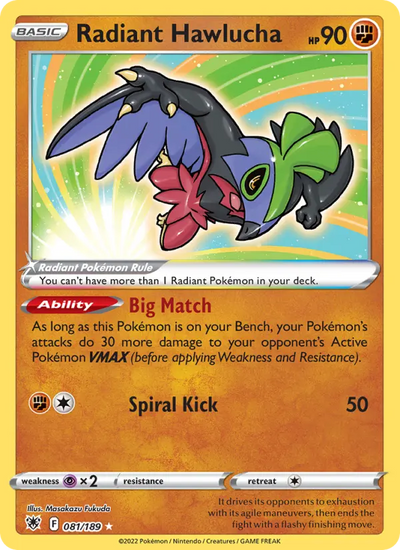 Radiant Hawlucha 81 Astral Radiance Pokesingles