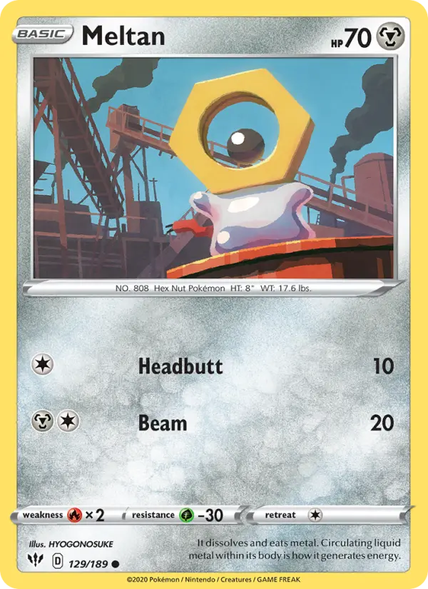 Meltan 129 Darkness Ablaze Pokesingles