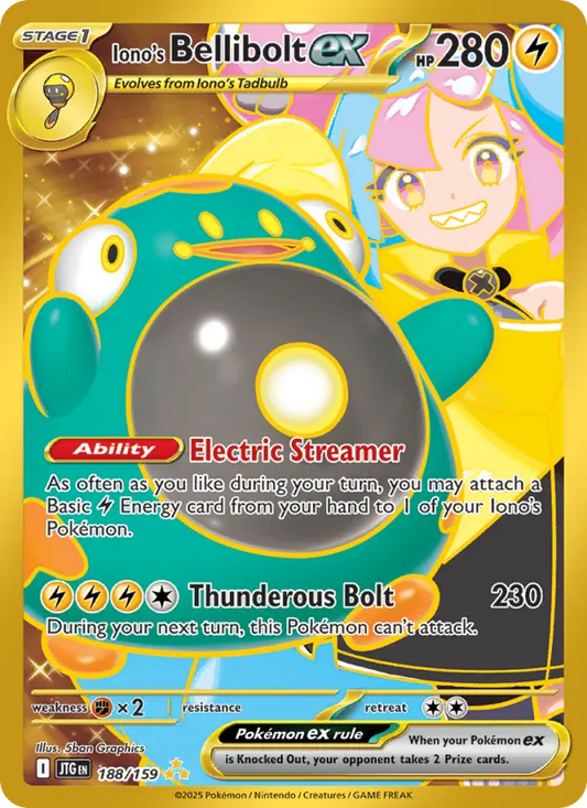 Iono's Bellibolt ex 188 Journey Together Pokesingles