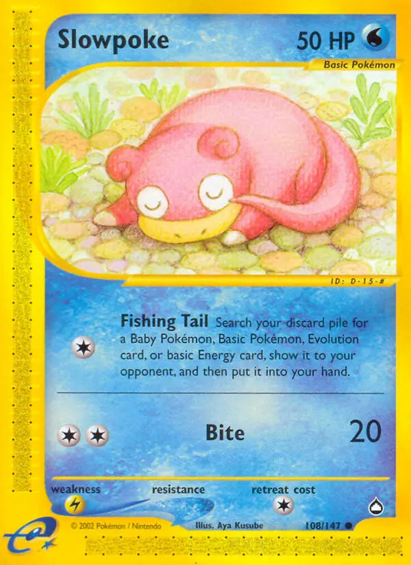 Slowpoke 108 Aquapolis Pokesingles