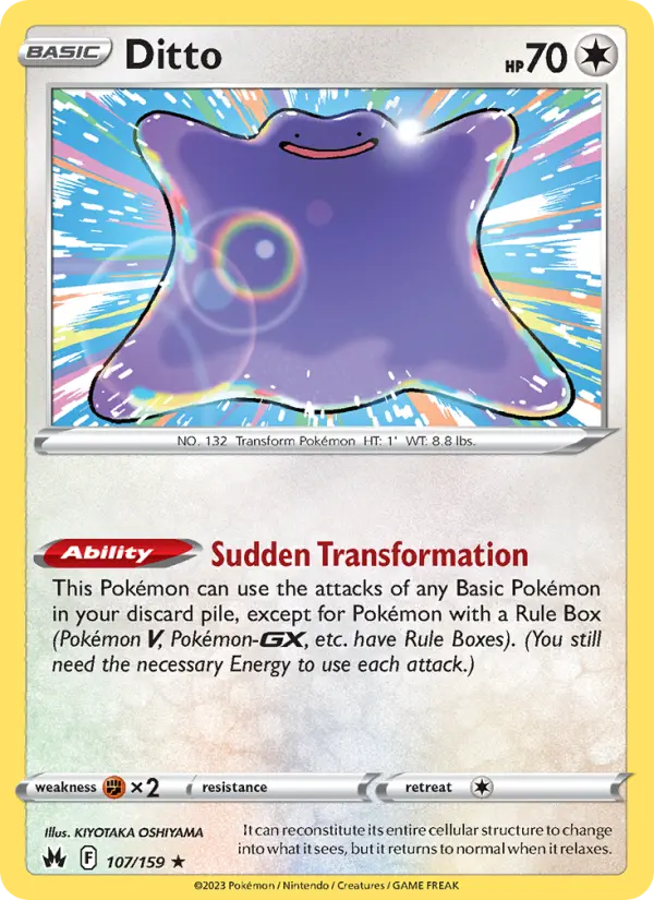 Ditto 107 Crown Zenith Pokesingles