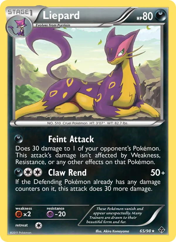 Liepard 65 Emerging Powers Pokesingles