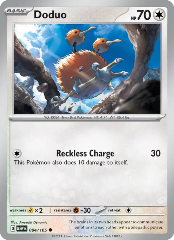 Doduo 84 151 Pokesingles