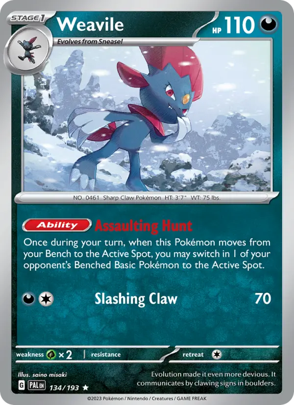 Weavile 134 Paldea Evolved Pokesingles