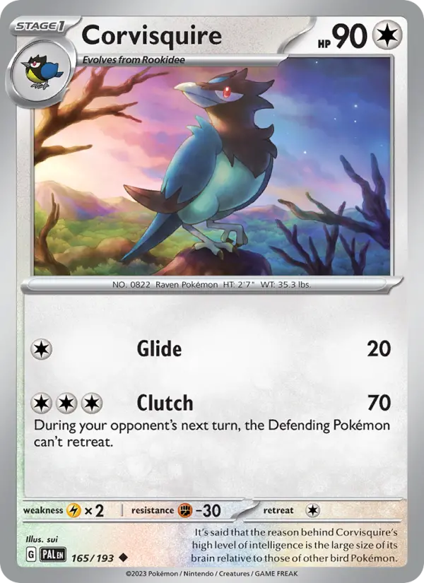 Corvisquire 165 Paldea Evolved Pokesingles